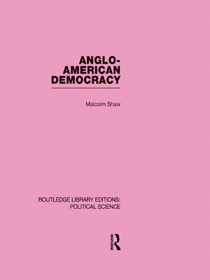 cover image of Anglo-American Democracy